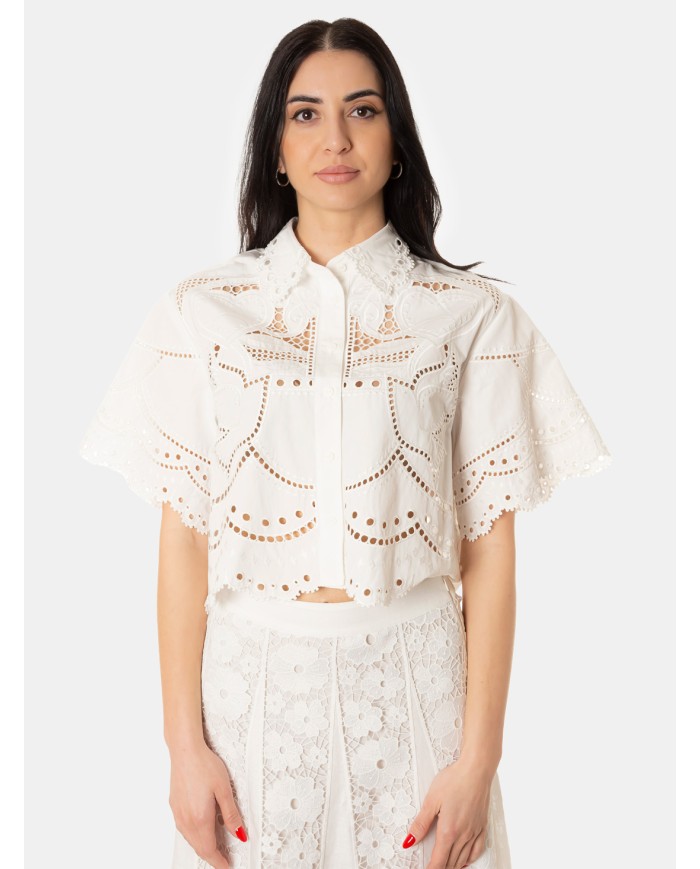 BERENICE. Camicia con ricamo