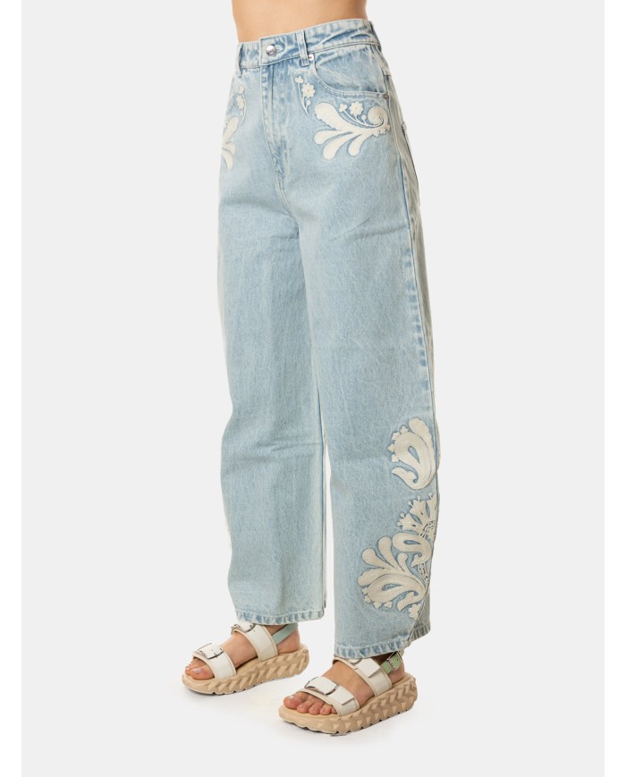 BERENICE. Jeans Ballon Brode