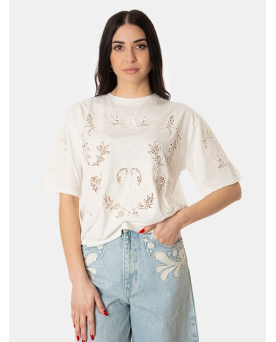 BERENICE. T-shirt con pizzo