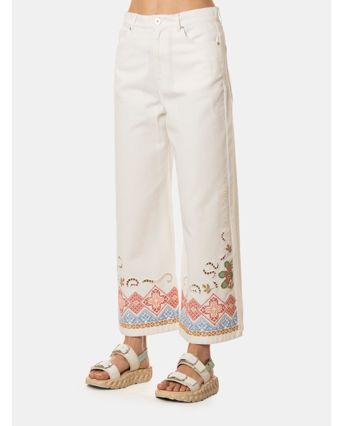MAXMARA WEEKEND Pantalone con ricami