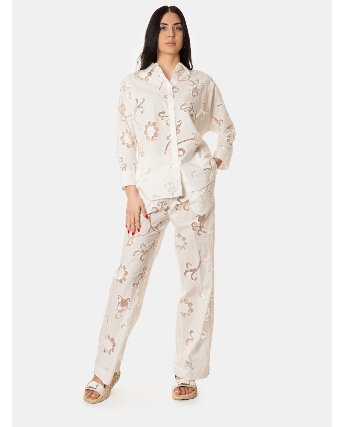 SEMICOUTURE Pantalone in pizzo