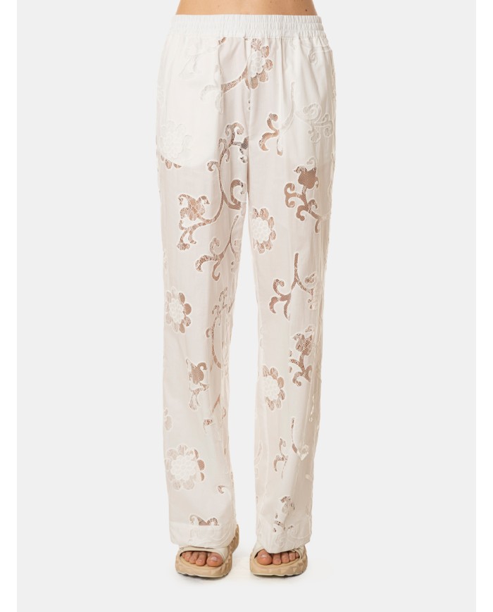 SEMICOUTURE Pantalone in pizzo