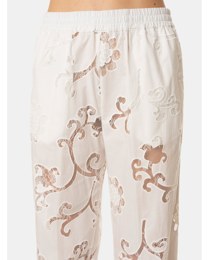 SEMICOUTURE Pantalone in pizzo