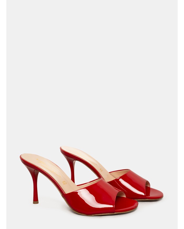 BIANCA DI' Sandalo Mule in vernice