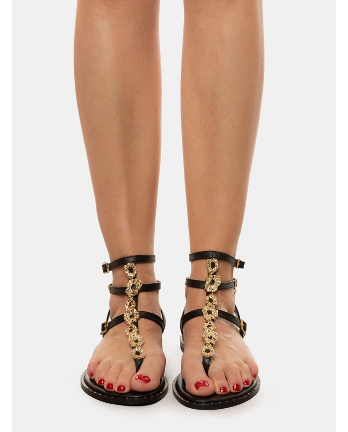 CARYATIS Sandalo flat infradito con accessorio