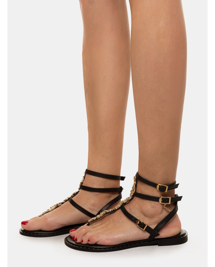 CARYATIS Sandalo flat infradito con accessorio