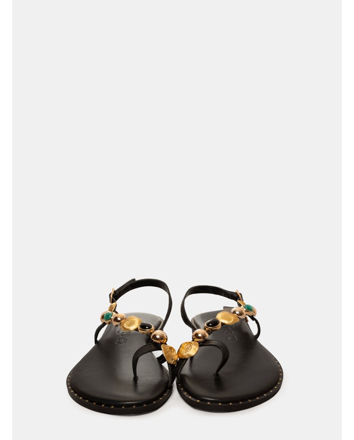 CARYATIS Sandalo flat con pietre