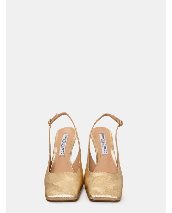 FRANCESCO SACCO Sandalo slingback laminato
