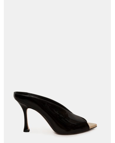 FRANCESCO SACCO Sandalo Mule in vernice