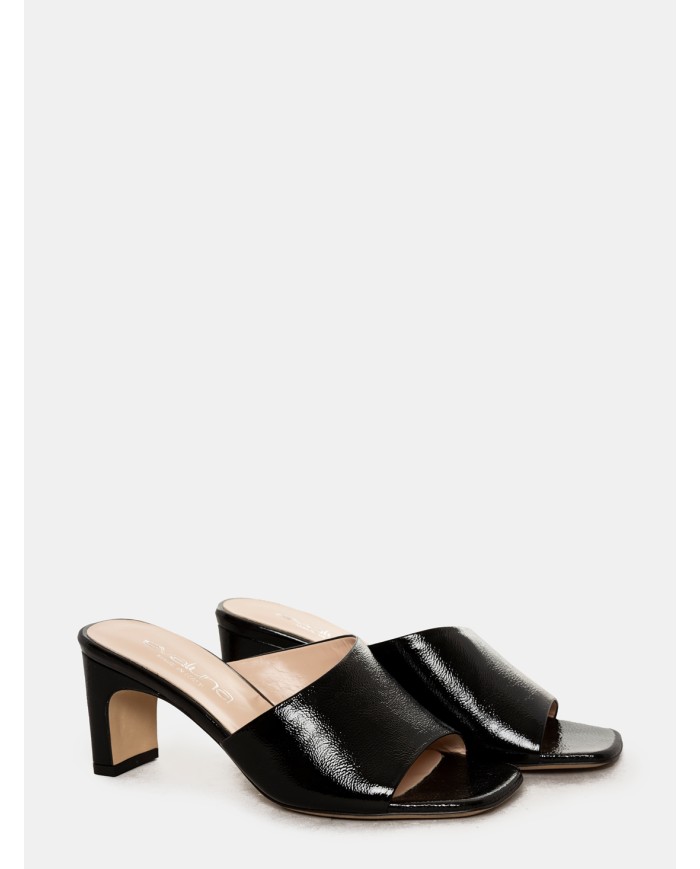 EVALUNA Sandalo sabot in naplak Nero