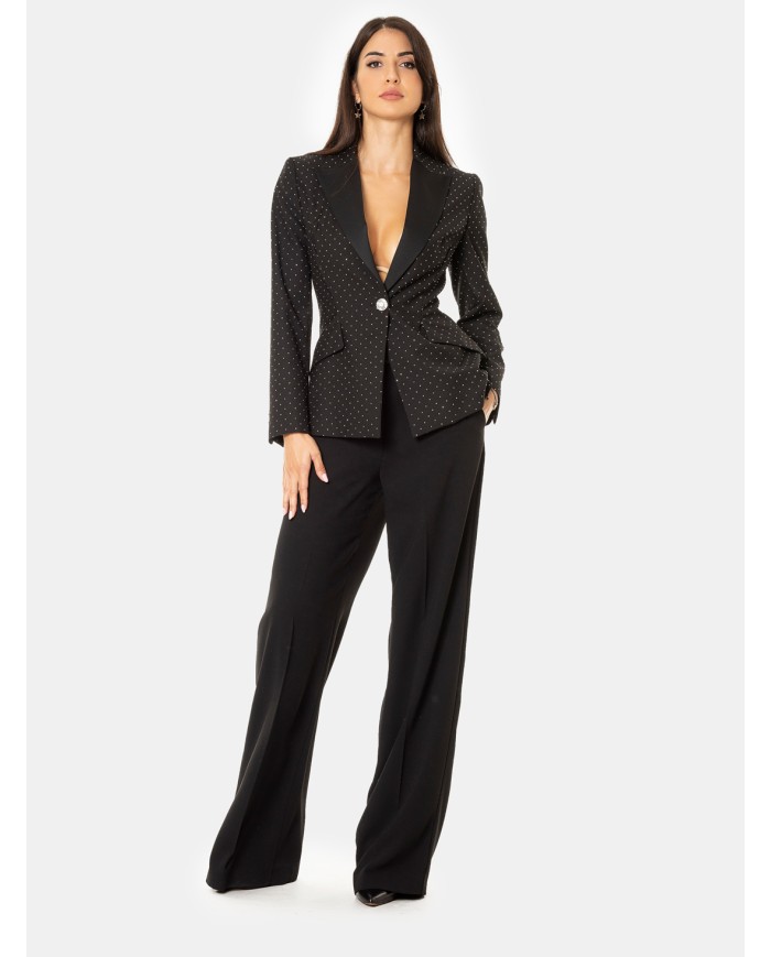 SIMONA CORSELLINI Pantalone tailleur Nero