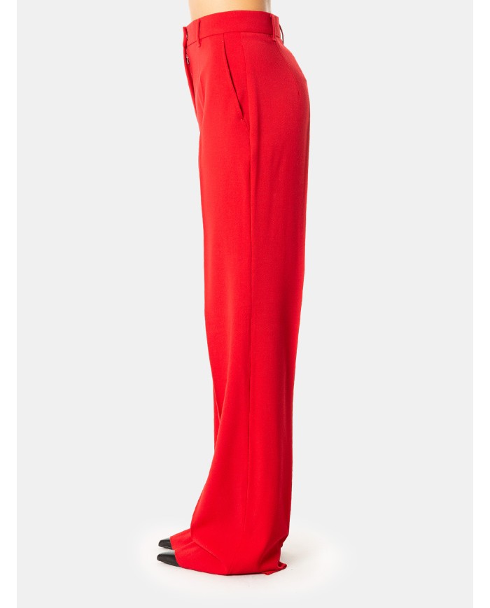 MAXMARA STUDIO Pantalone completo a palazzo Rosso