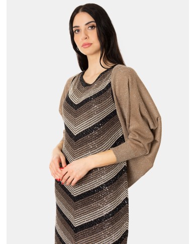 D.EXTERIOR Coprispalle lurex Mocha