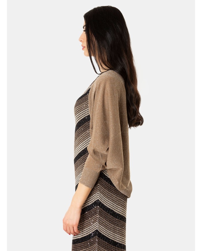 D.EXTERIOR Coprispalle lurex Mocha
