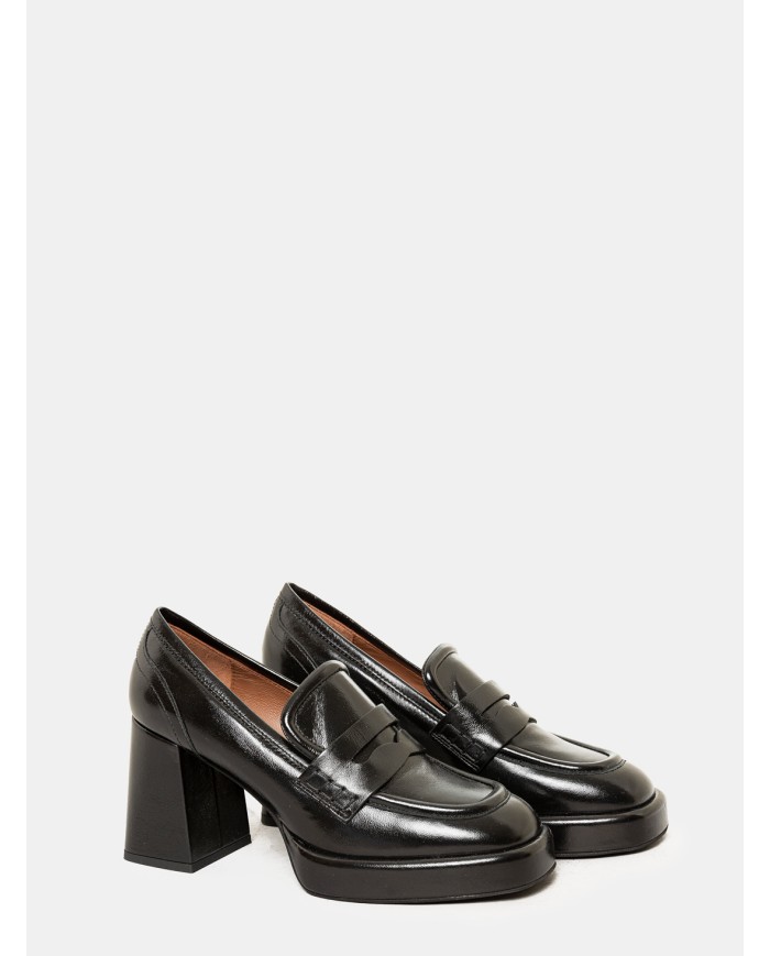 EVALUNA Mocassino in vernice Nero