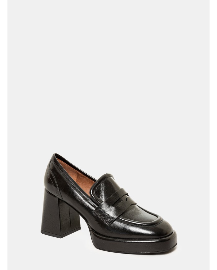EVALUNA Mocassino in vernice Nero
