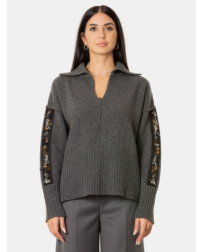 SIMONA CORSELLINI Maglia in lana Graphite