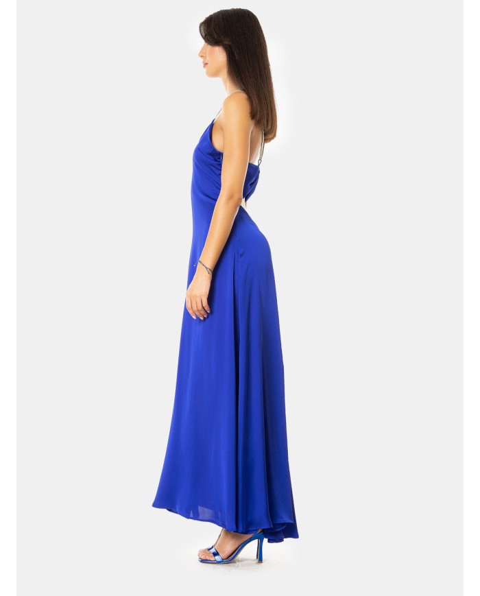 SIMONA CORSELLINI Abito elegante con bretella gioiello Bluette