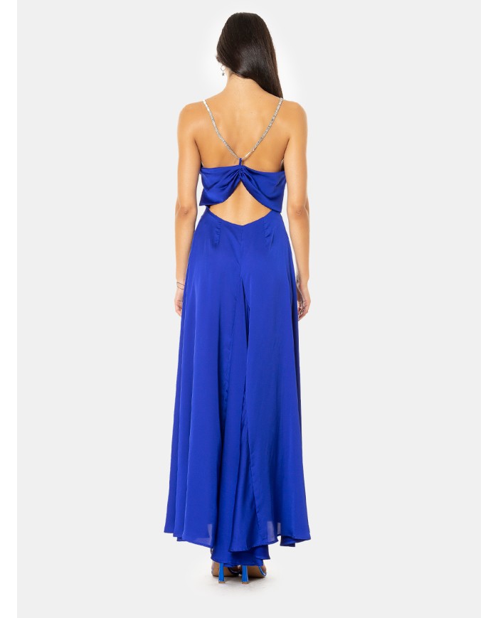 SIMONA CORSELLINI Abito elegante con bretella gioiello Bluette
