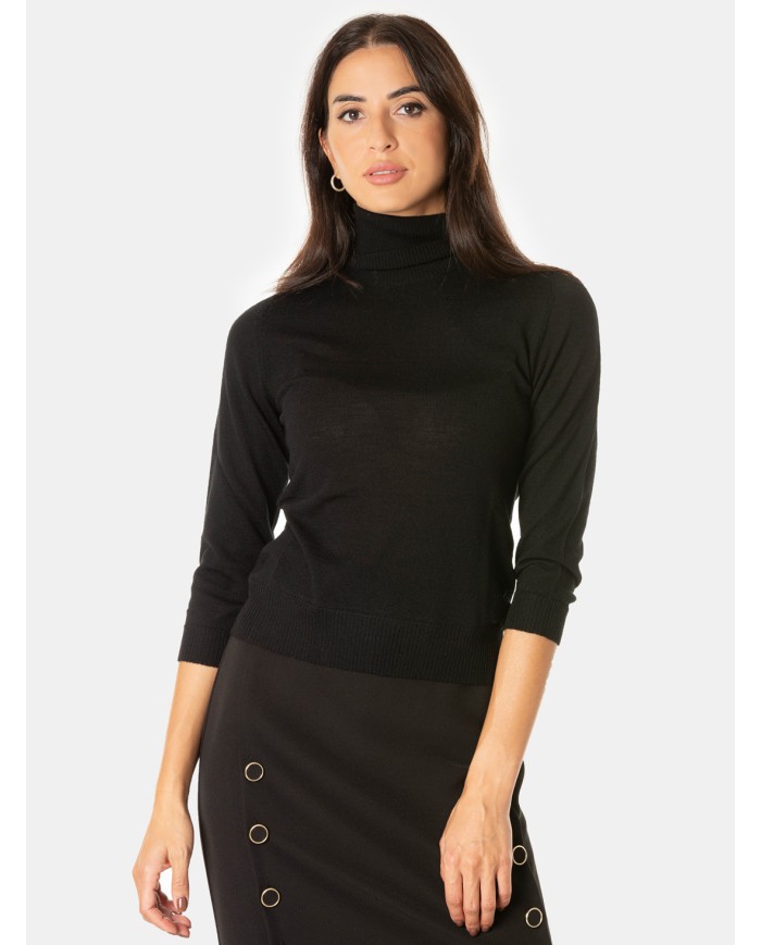 SIMONA CORSELLINI Maglia dolcevita Nero