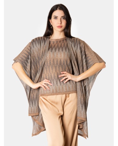 D.EXTERIOR Poncho in lurex Phard