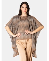 D.EXTERIOR Poncho in lurex Phard