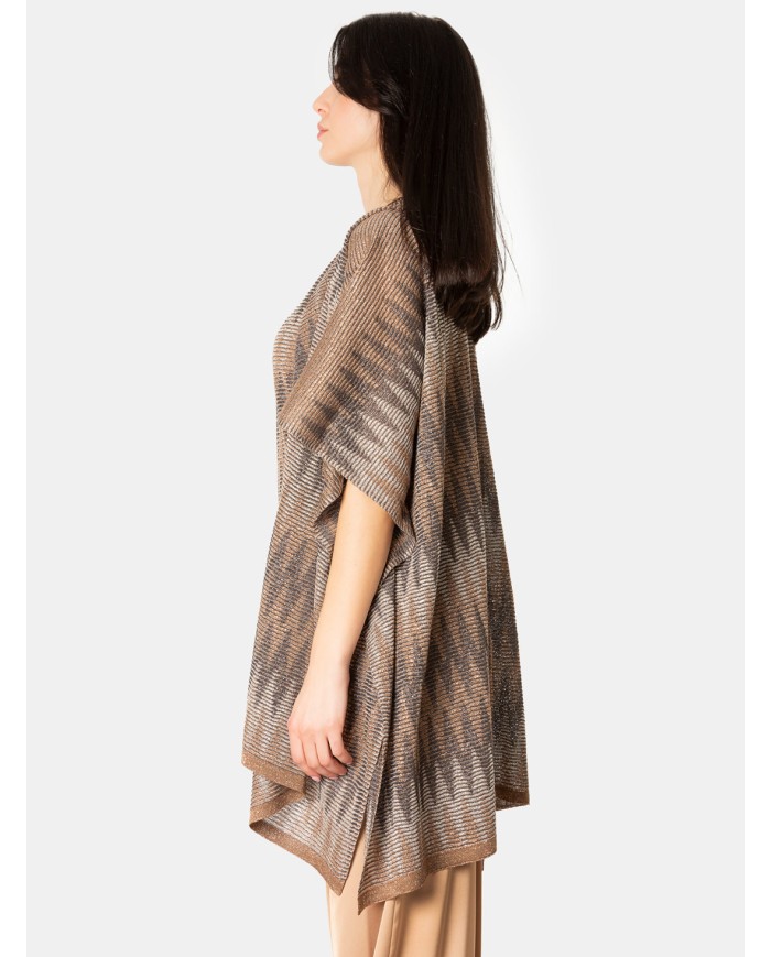D.EXTERIOR Poncho in lurex Phard