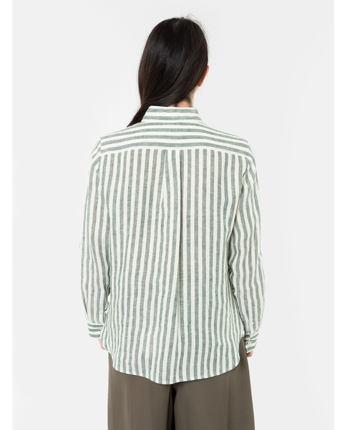 MAXMARA WEEKEND Camicia in lino Riga Grande Off White/palma