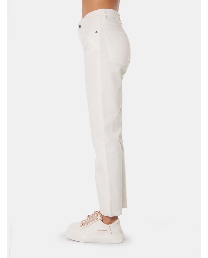 MAXMARA WEEKEND Pantalone in cotone Bianco
