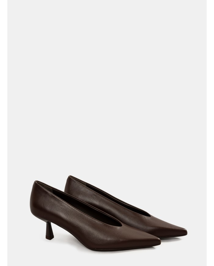 CHANTAL Decolletè in nappa Brown