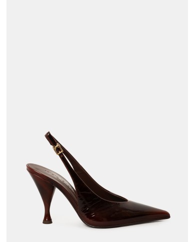 SERGIO LEVANTESI Sandalo slingback in pelle Olden cotto
