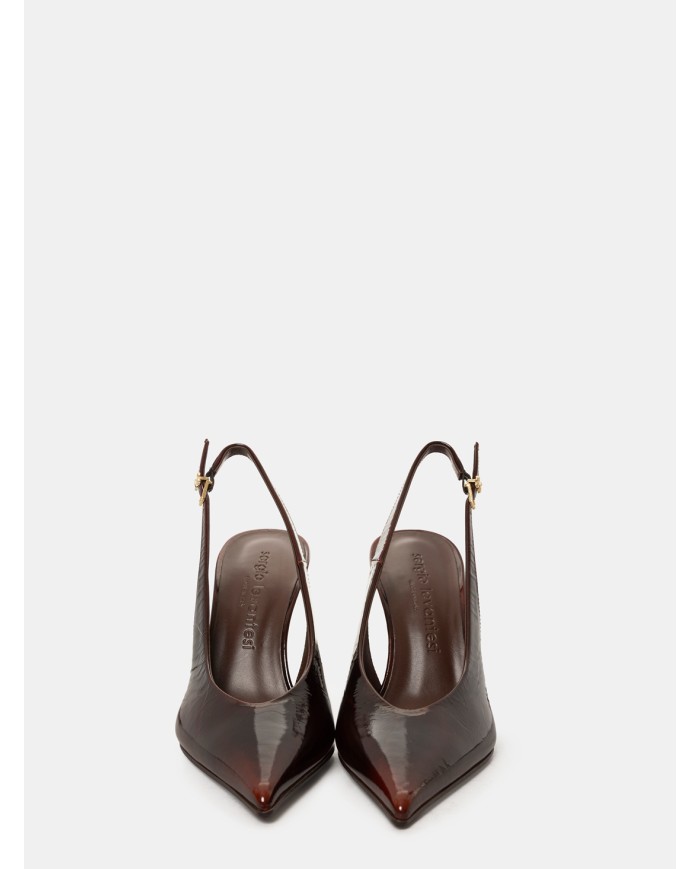 SERGIO LEVANTESI Sandalo slingback in pelle Olden cotto