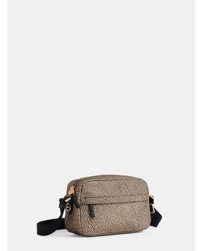 BORBONESE B-CLUB CAMERA CASE SMALL Op Naturale/nero