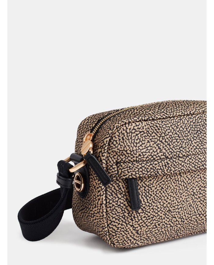 BORBONESE B-CLUB CAMERA CASE SMALL Op Naturale/nero