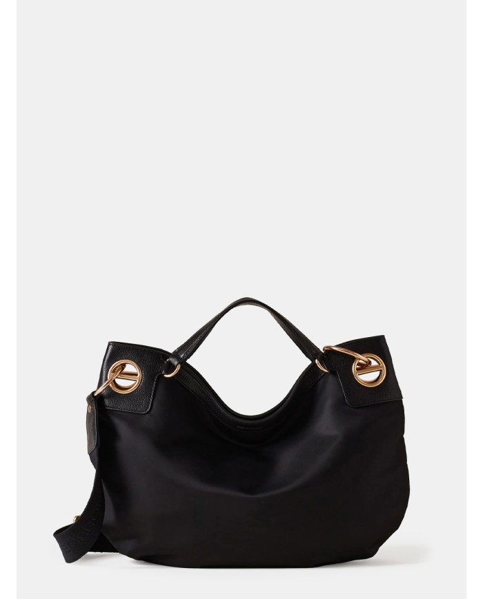 BORBONESE Borsa London Hobo Medium Nero