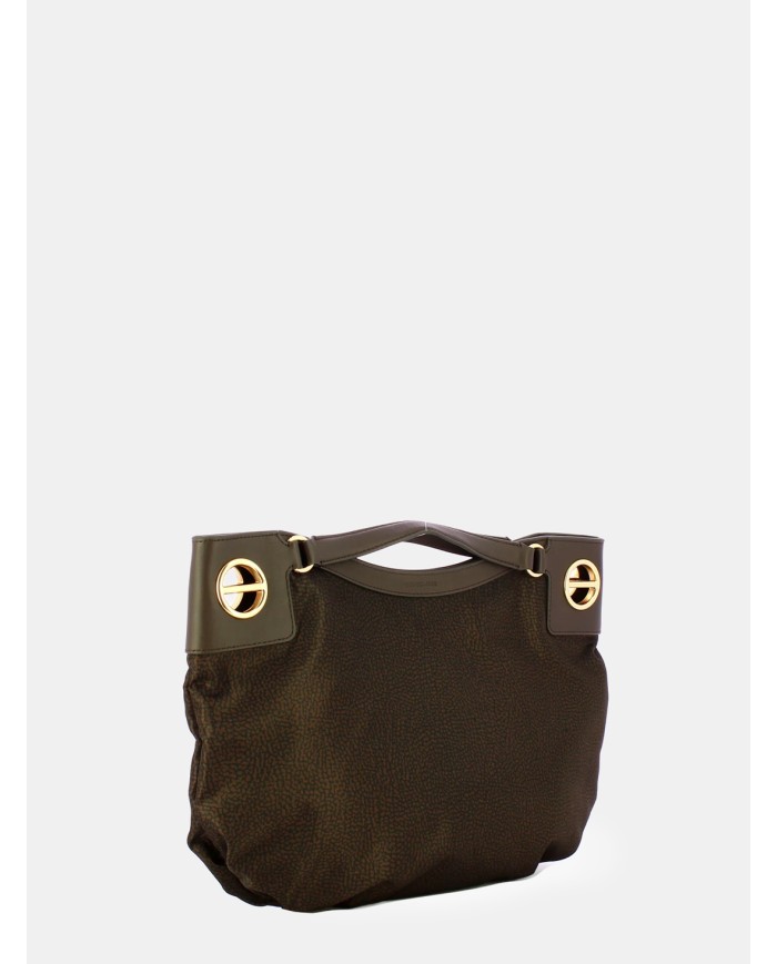 BORBONESE LONDON Borsa Hobo Medium Cioccolato Cioccolato