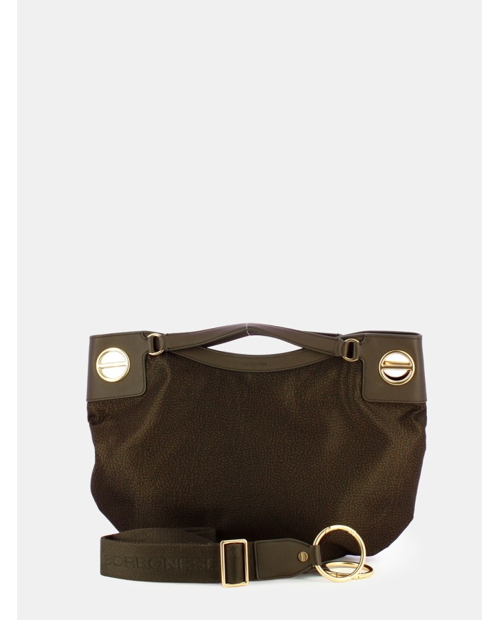 BORBONESE LONDON Borsa Hobo Medium Cioccolato Cioccolato
