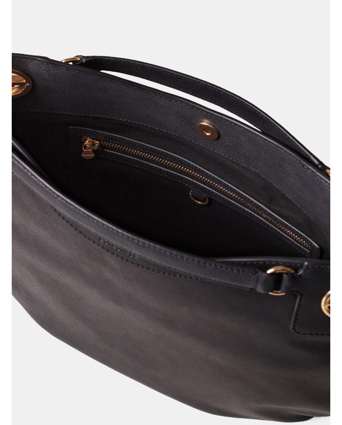 BORBONESE London Borsa Hobo Medium in Pelle Nero