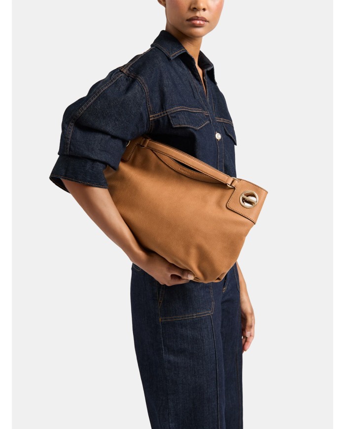 BORBONESE London Borsa Hobo Medium in Pelle Radica