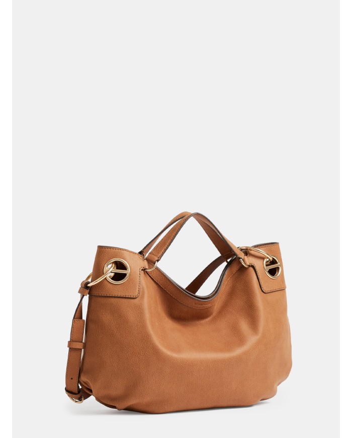 BORBONESE London Borsa Hobo Medium in Pelle Radica