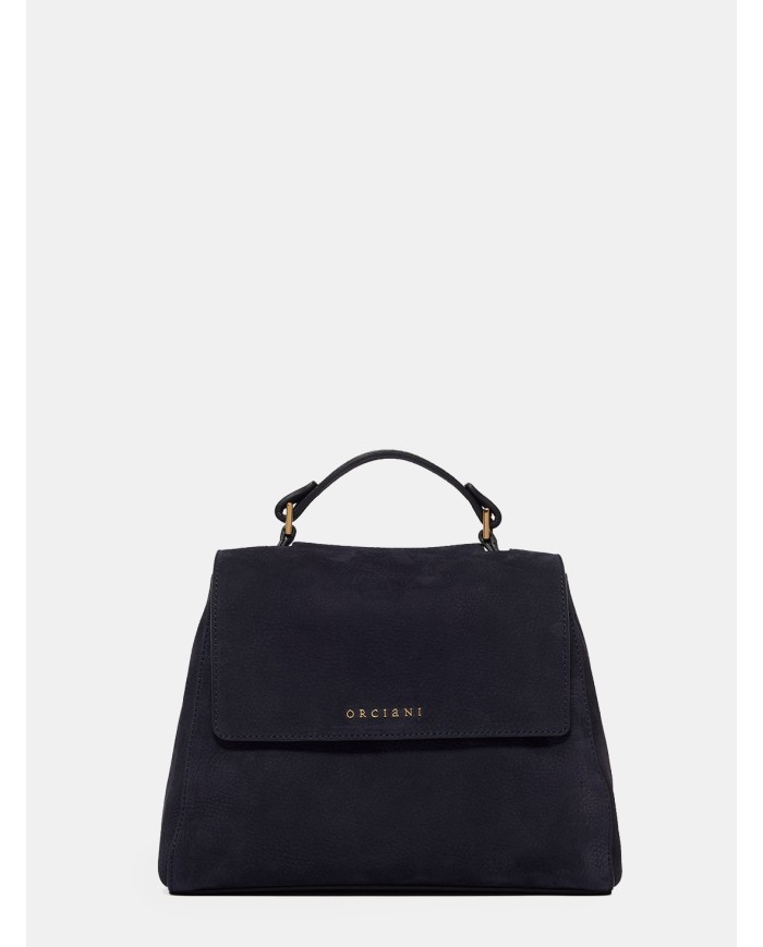 ORCIANI Borsa Sveva Small  in Pelle Nabuk Notte