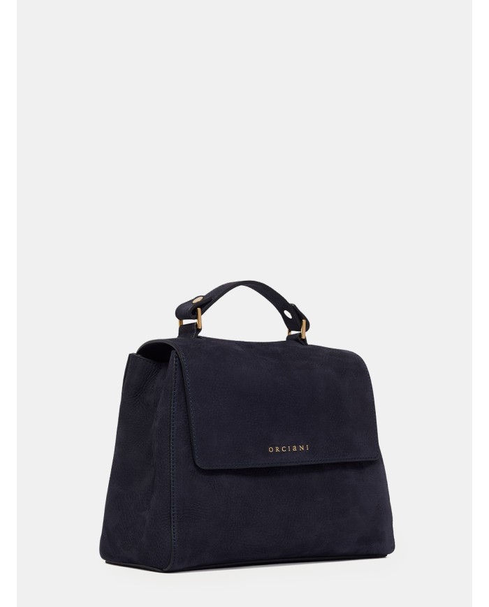 ORCIANI Borsa Sveva Small  in Pelle Nabuk Notte