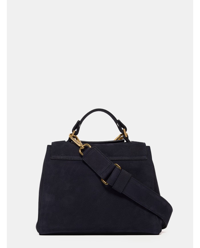 ORCIANI Borsa Sveva Small  in Pelle Nabuk Notte