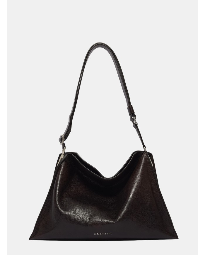 ORCIANI Borsa Trinity Medium Lagoon Testa di moro