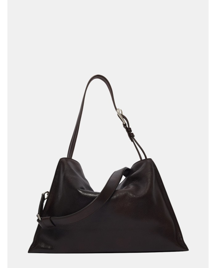 ORCIANI Borsa Trinity Medium Lagoon Testa di moro