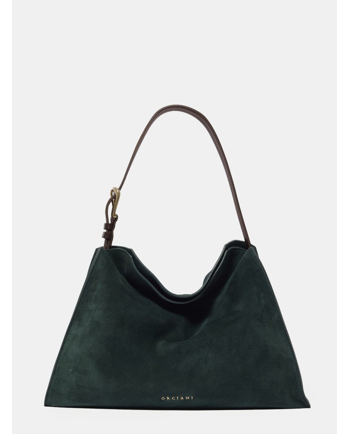 ORCIANI Borsa Trinity Medium Peach Felce Verde