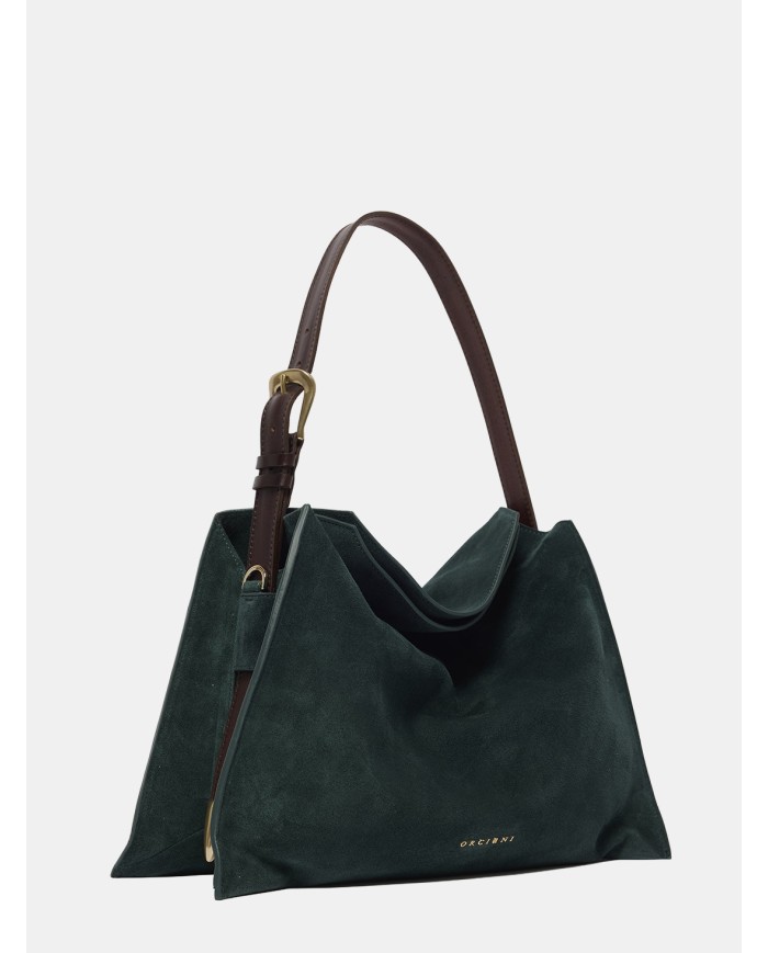 ORCIANI Borsa Trinity Medium Peach Felce Verde