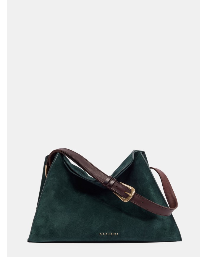 ORCIANI Borsa Trinity Medium Peach Felce Verde