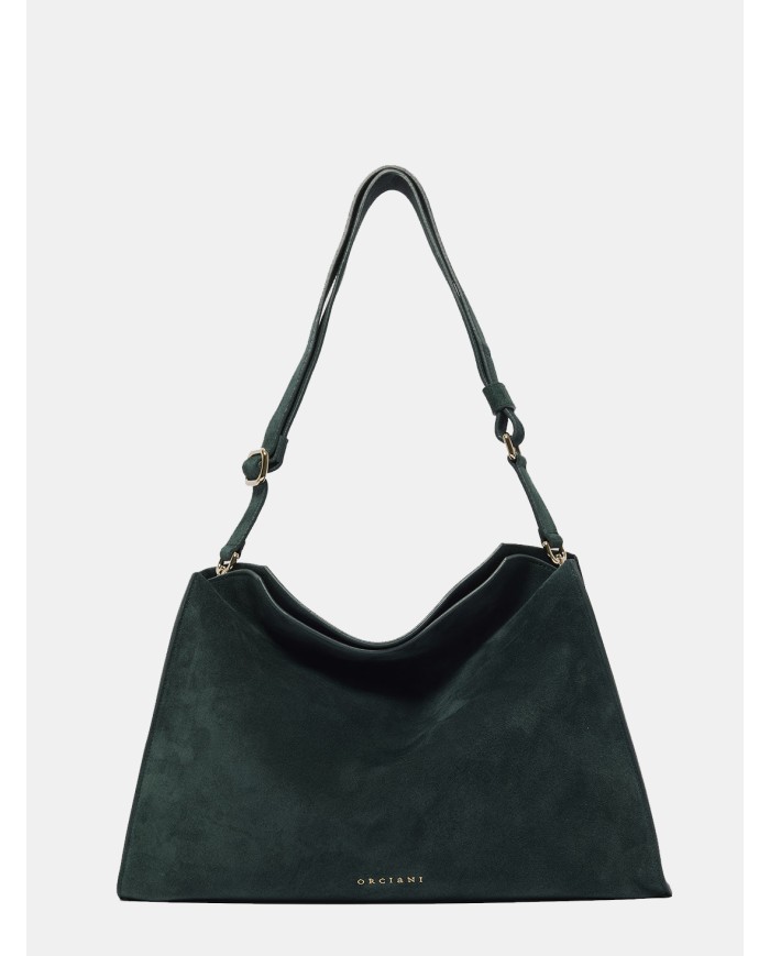 ORCIANI Borsa Trinity Medium Peach Felce Verde